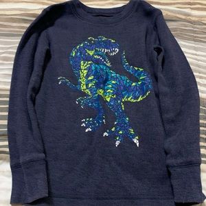 Blue dinosaur shirt size {5}